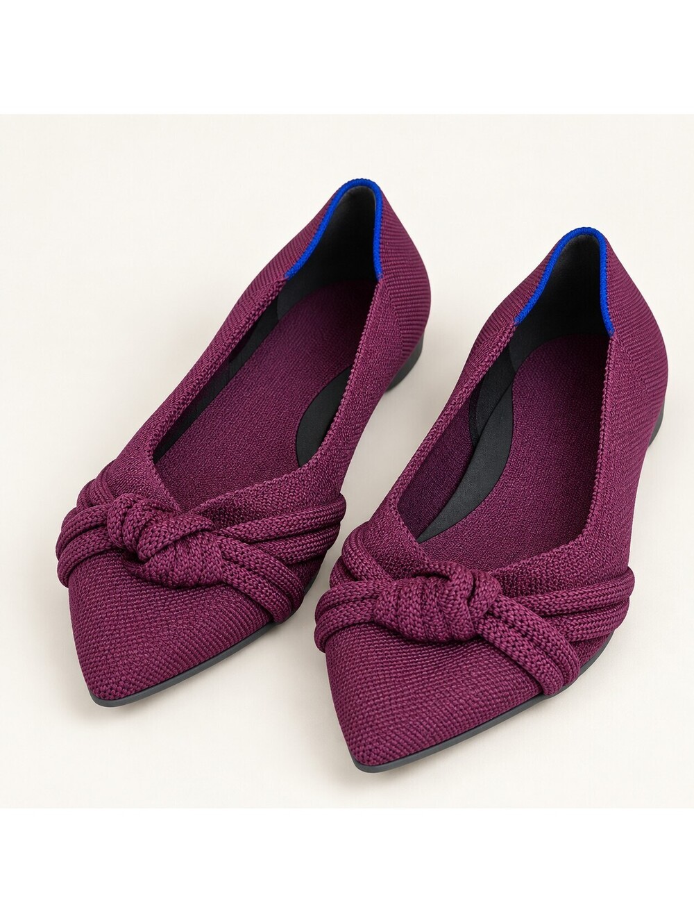 Rothy's Women's Burgundy Pointed Toe Flat Shoes Size 10.5